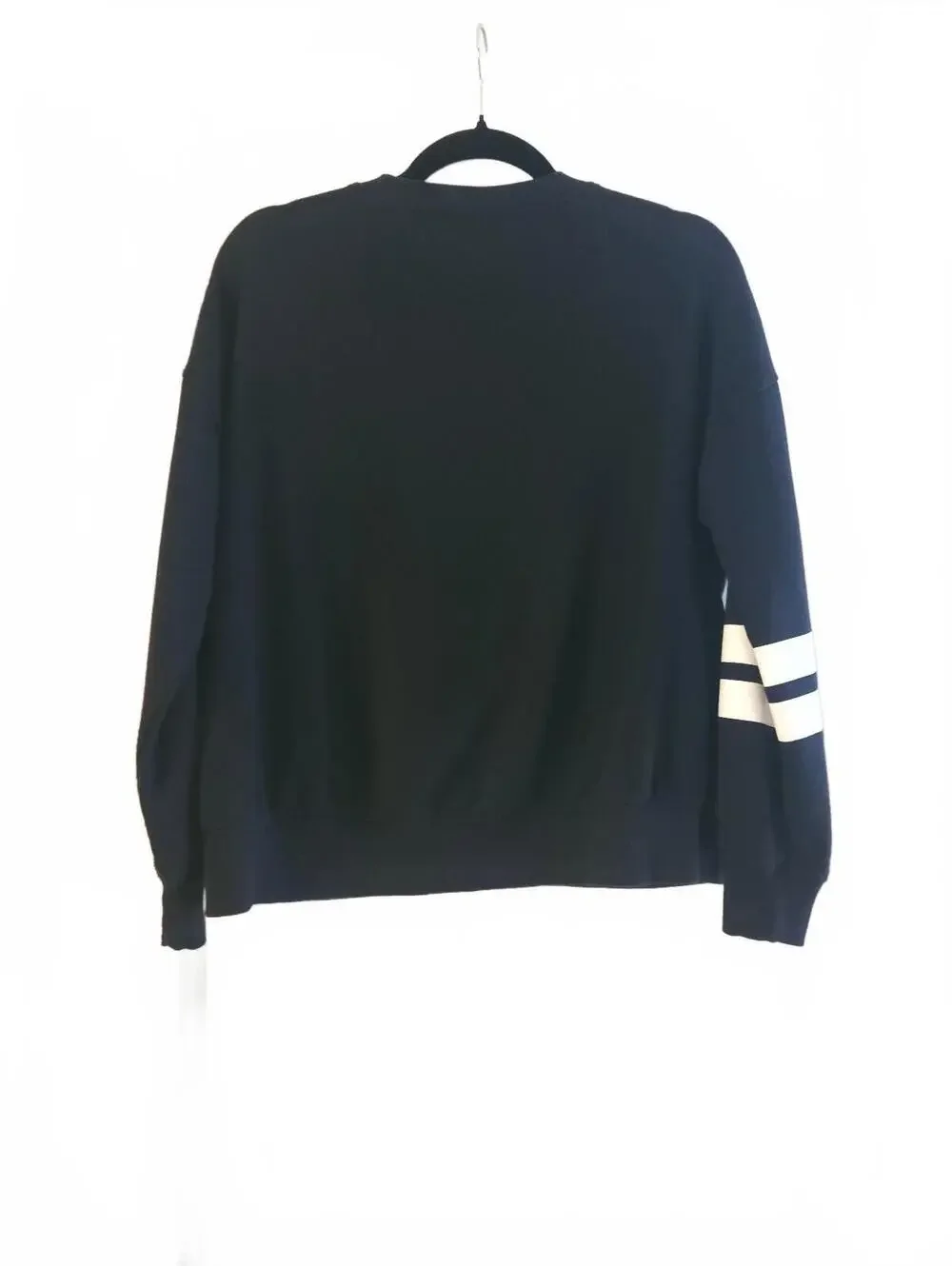 Justice Girls Black 'Love Justice' Long Sleeve Crewneck Sweatshirt Size Large